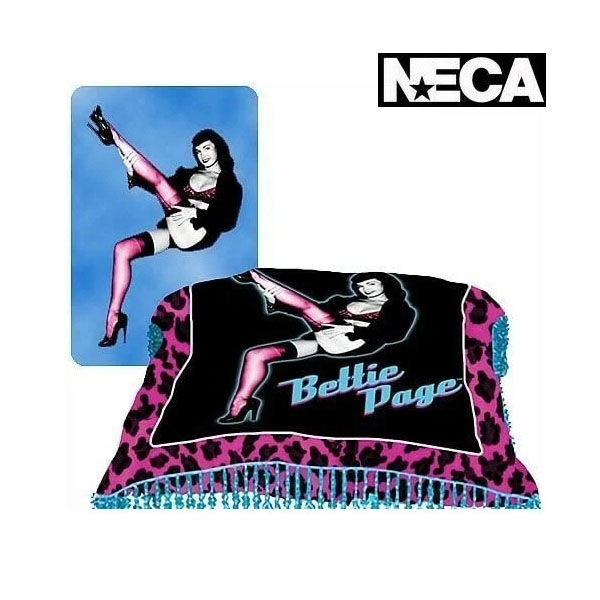 Neca Bettie Page Throw Pillow with Tassels 14 x 14 in Size